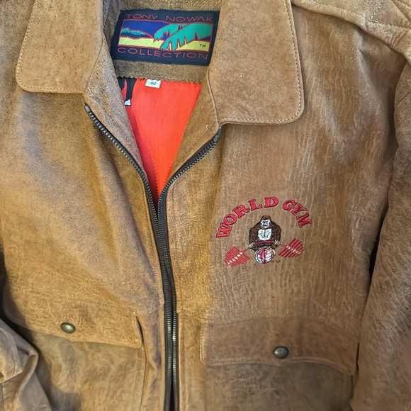 RARE Tony Nowak custom World Gym leather jacket - Picture 2 of 11